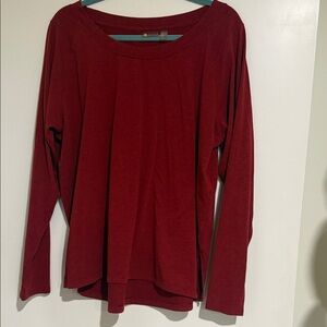 Zella Rich Red Long Sleeve Tee